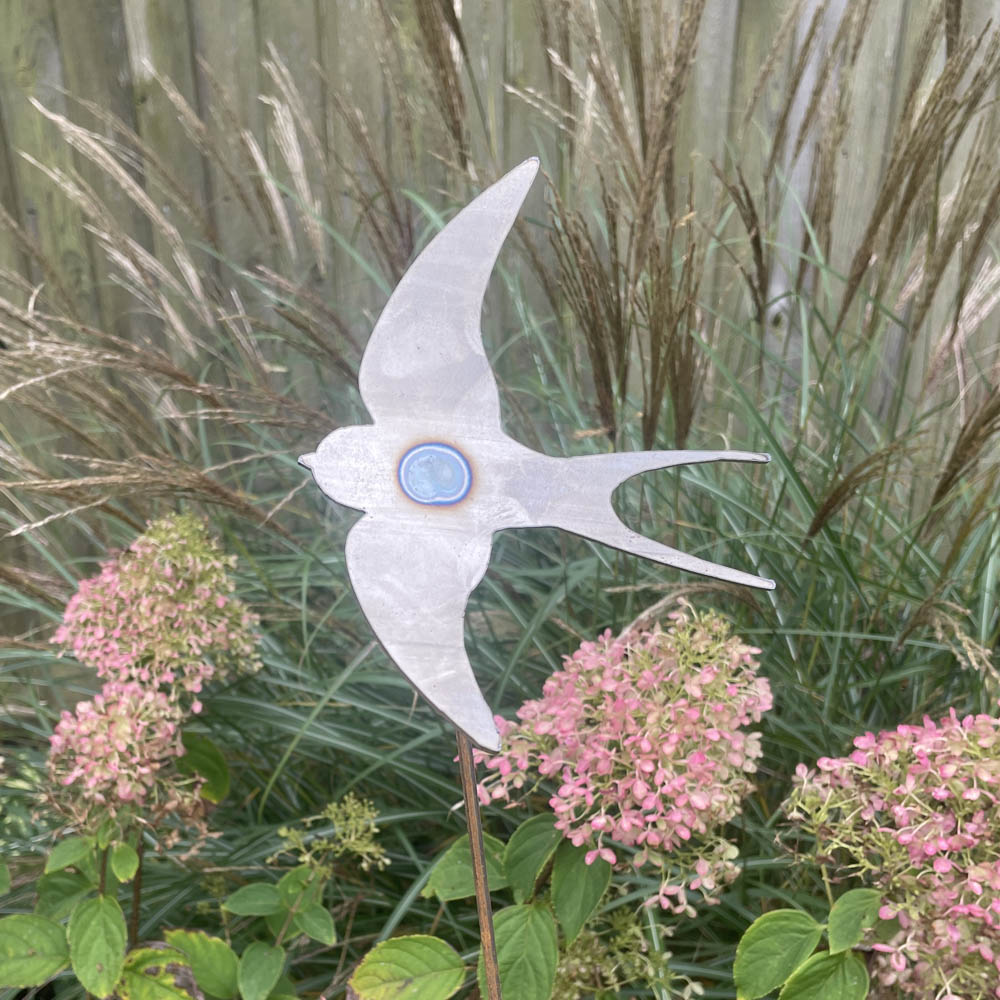 Decorative Steel Garden Stake Ornament – Swallow Single 5065022557258